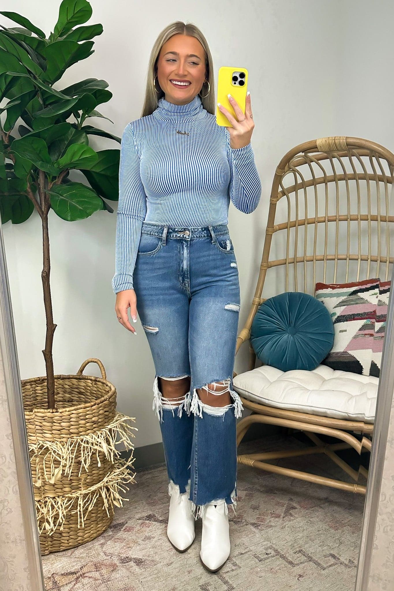  Pure Charm Ribbed Turtleneck Top - FINAL SALE - Madison and Mallory