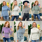  Pure Charm Ribbed Turtleneck Top - FINAL SALE - Madison and Mallory