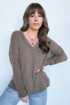 Pure Chill Ribbed V-Neck Top - FINAL SALE - Madison and Mallory