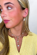 Gold Pure Form 18k Stainless Steel Pearl Earrings - Madison and Mallory