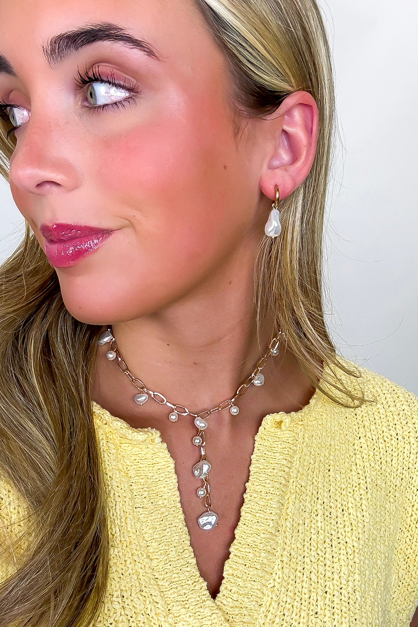 Gold Pure Form 18k Stainless Steel Pearl Earrings - Madison and Mallory