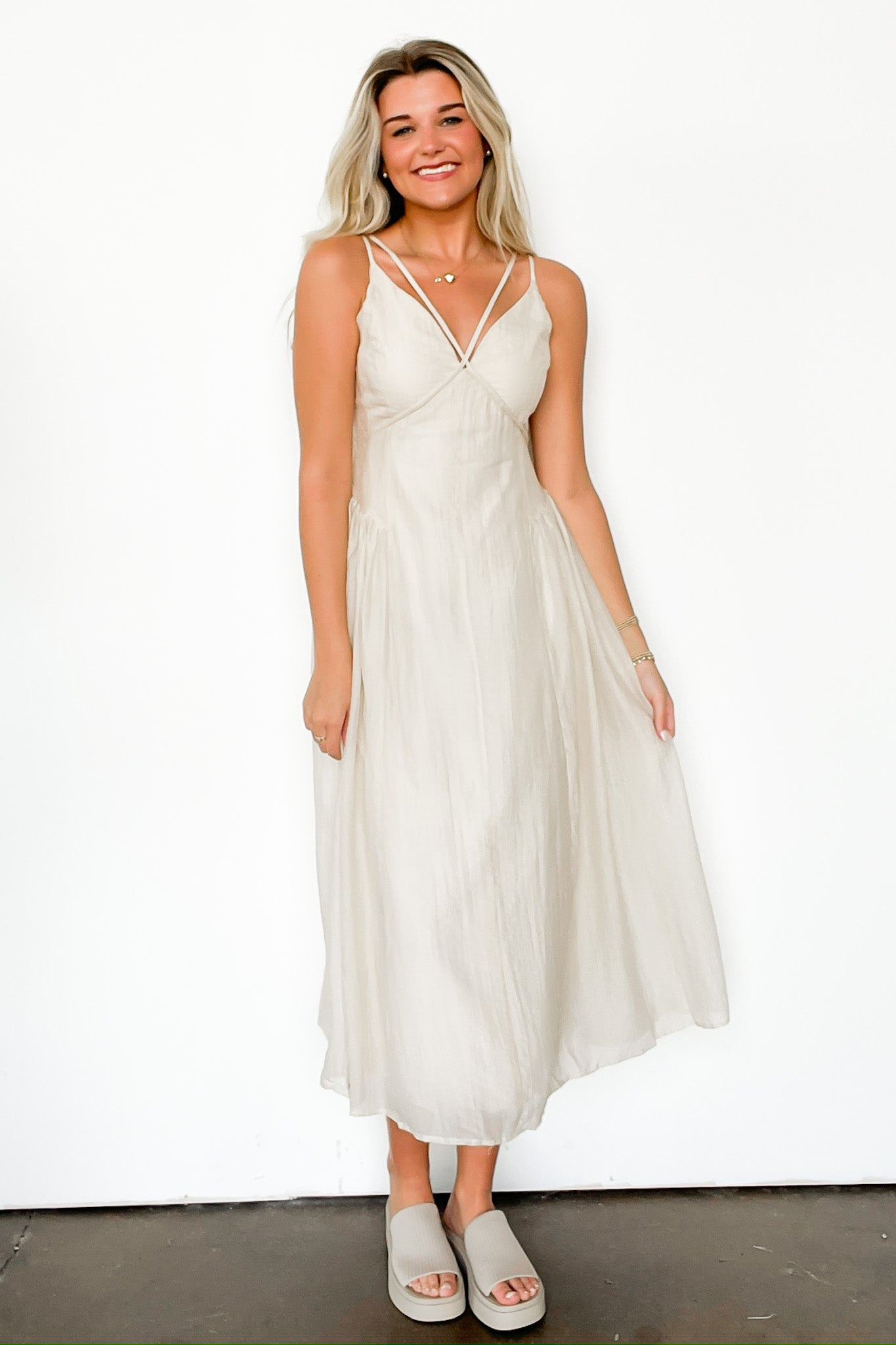  Questa Cutout Neckline Maxi Dress - FINAL SALE - Madison and Mallory