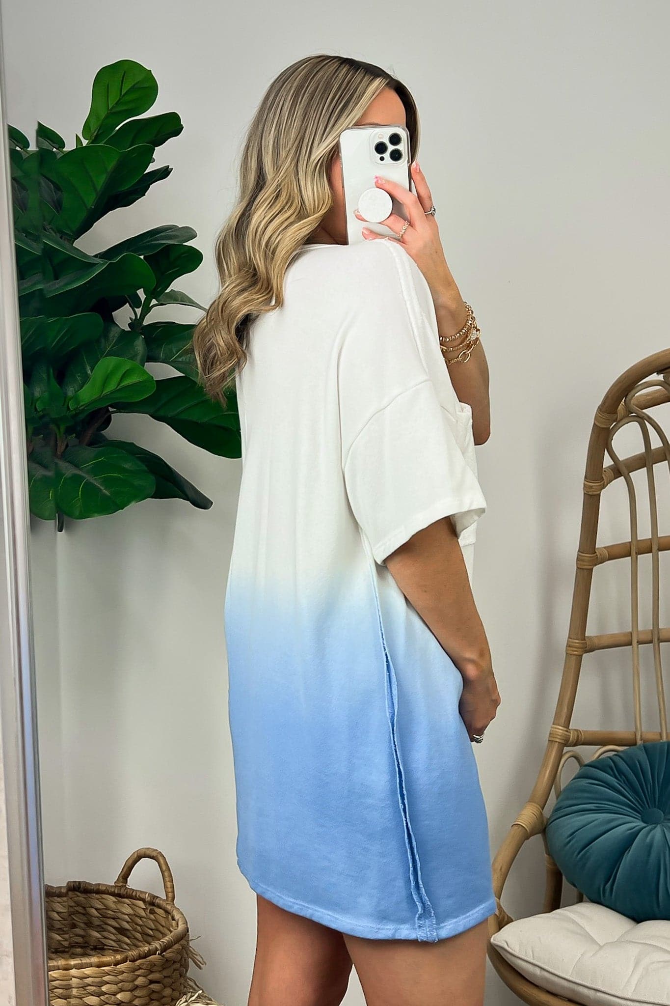  Quinlynn Ombre Dye Tunic Tee - FINAL SALE - Madison and Mallory