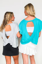 Rachel Open Back Tee - Madison and Mallory