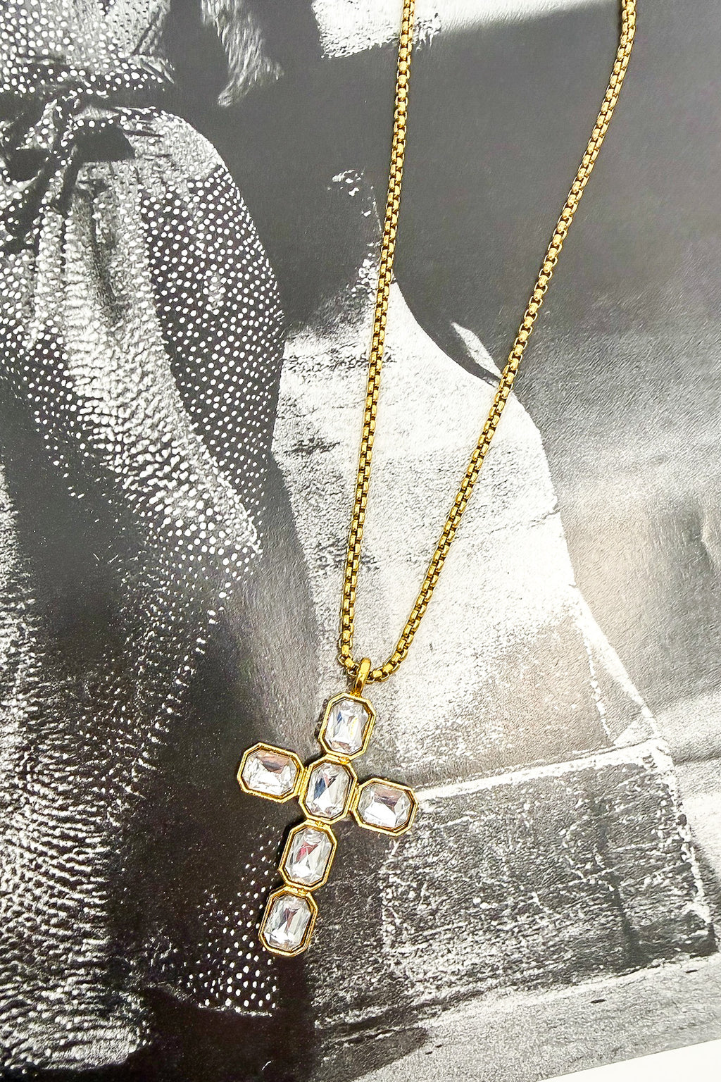 Radiant Faith 18k Stainless Steel Cross Necklace - Madison and Mallory