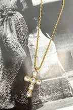 Radiant Faith 18k Stainless Steel Cross Necklace - Madison and Mallory