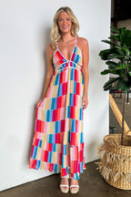 Rainbow Summer Multi Color Maxi Dress - FINAL SALE - Madison and Mallory