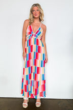 Multi / S Rainbow Summer Multi Color Maxi Dress - FINAL SALE - Madison and Mallory
