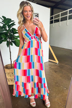 Rainbow Summer Multi Color Maxi Dress - FINAL SALE - Madison and Mallory