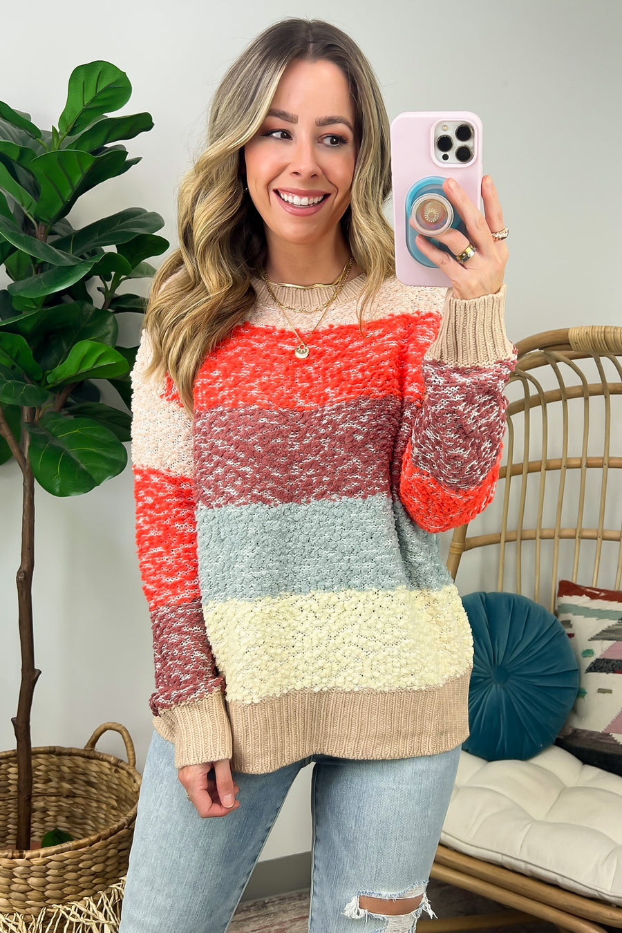  Raisman Multicolor Boucle Knit Sweater - FINAL SALE - Madison and Mallory