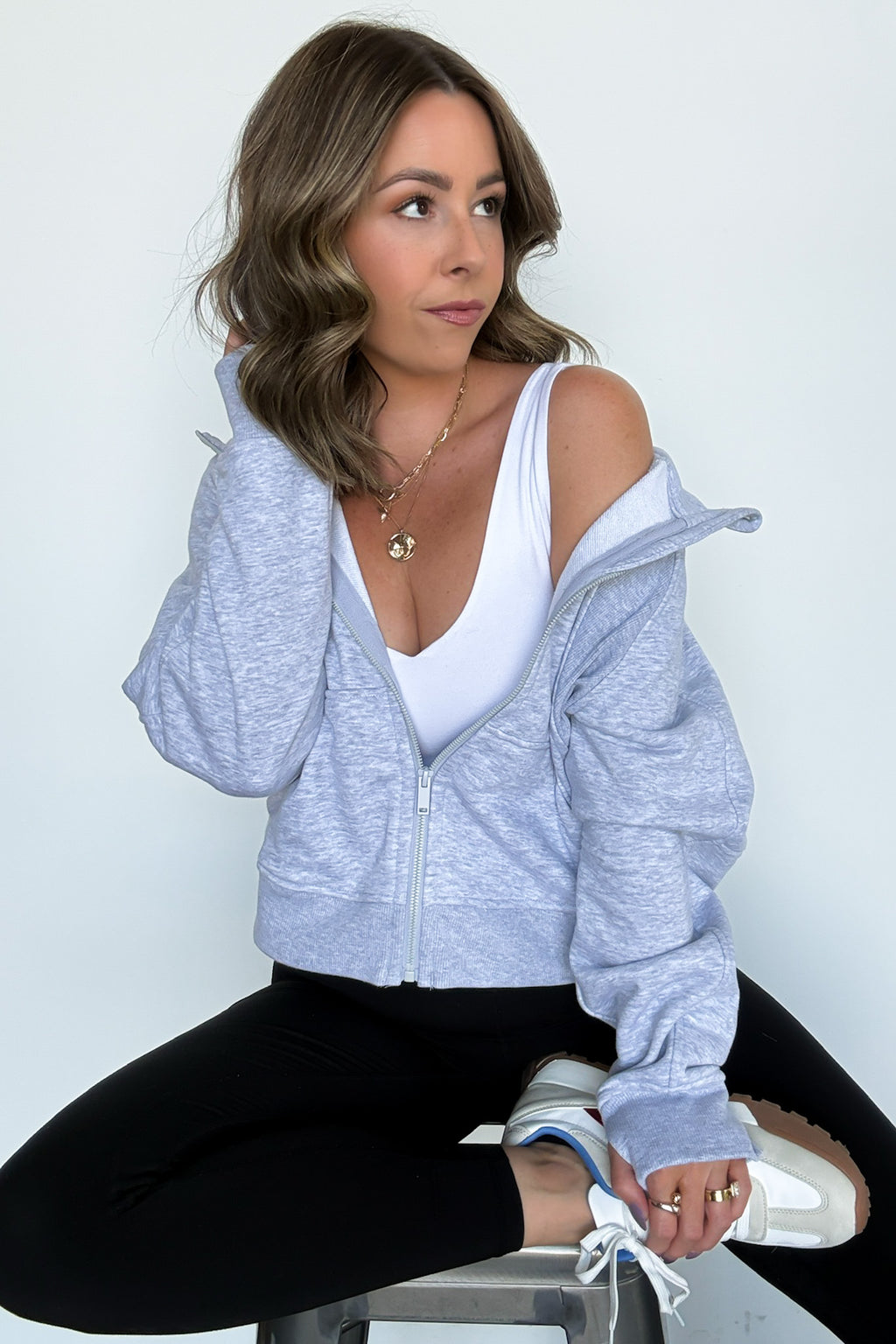 Raylee French Terry Zip Up Hoodie - FINAL SALE - Madison and Mallory