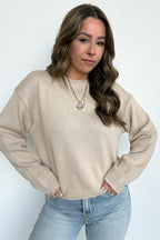 Rebecca Lace Up Back Sweater - FINAL SALE - Madison and Mallory
