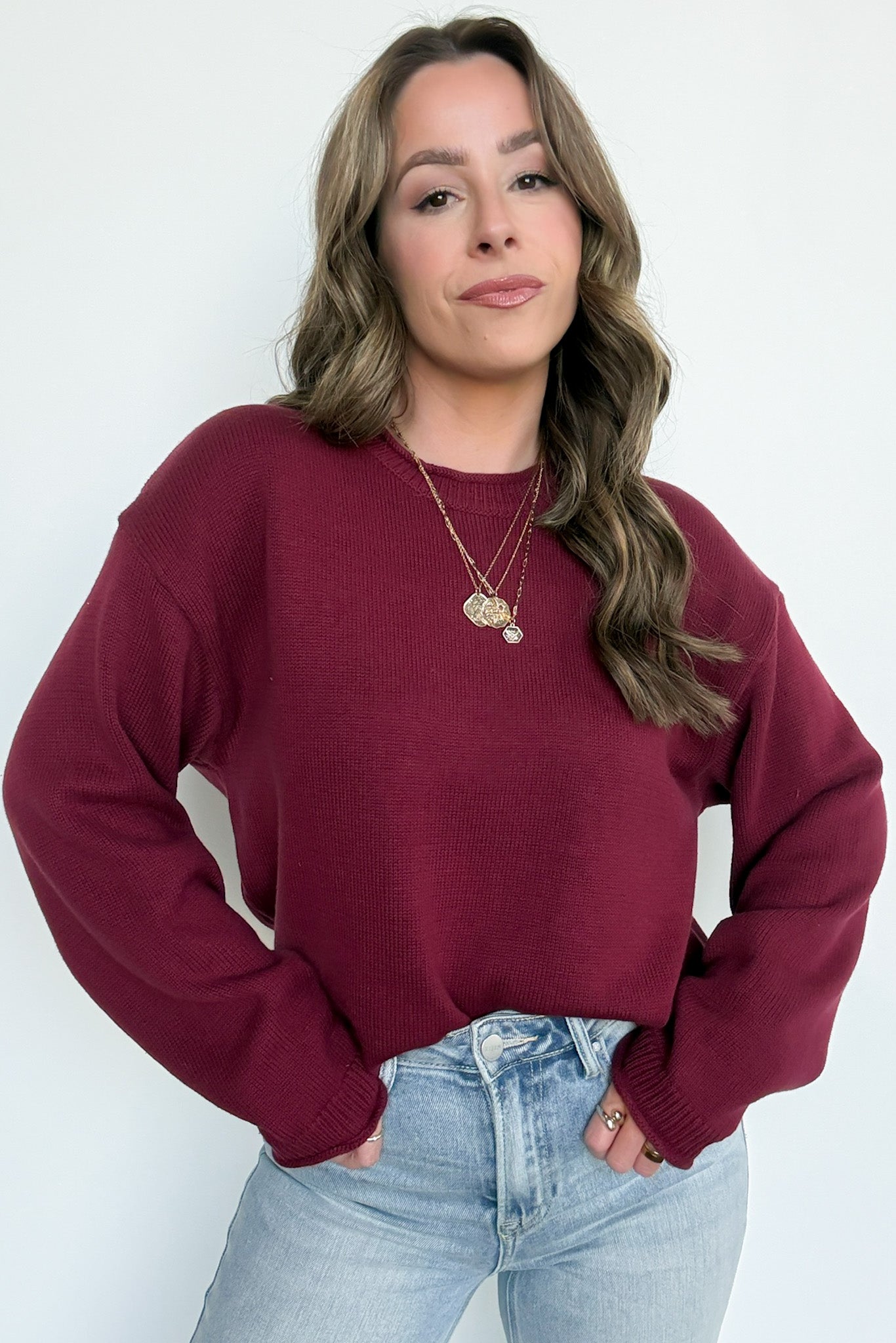 Rebecca Lace Up Back Sweater - FINAL SALE - Madison and Mallory