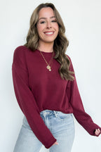 Rebecca Lace Up Back Sweater - FINAL SALE - Madison and Mallory