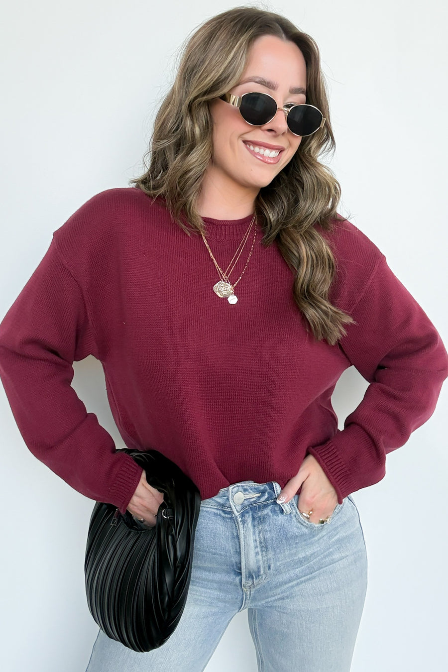  Rebecca Lace Up Back Sweater - Madison and Mallory