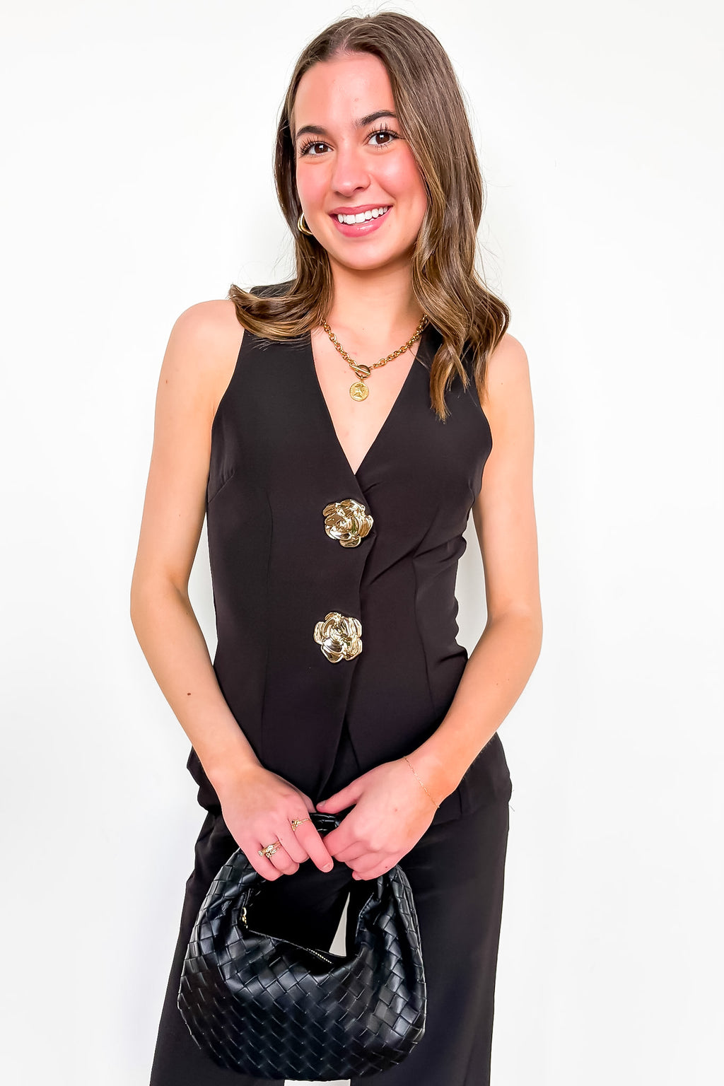 Refine Edit V-Neck Tailored Vest Top - Madison and Mallory