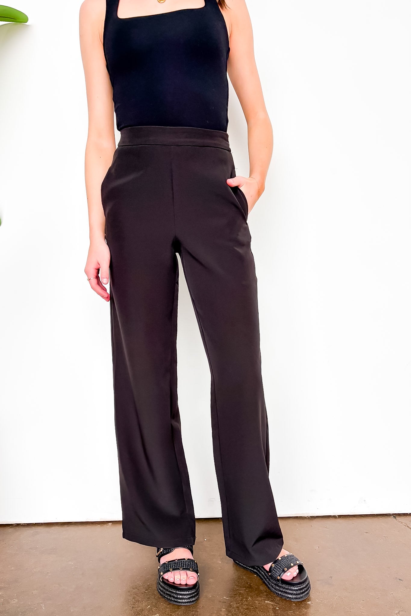S / Black Refine Edit Tailored Pants - Madison and Mallory
