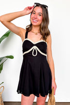 Refined Breeze Braid Trim Detail Linen Dress - Madison and Mallory
