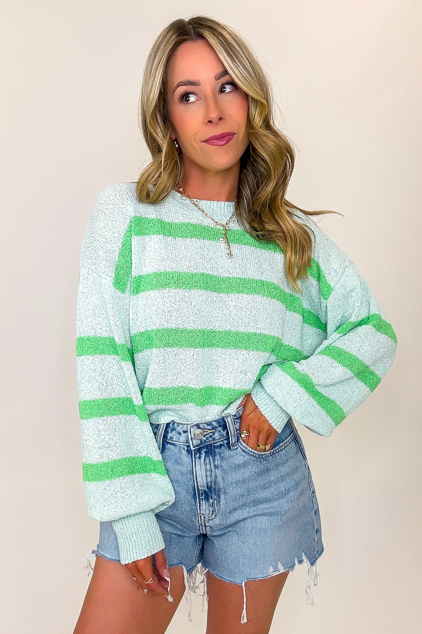 Refined Lines Striped Knit Sweater - Madison and Mallory