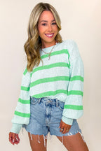 Refined Lines Striped Knit Sweater - Madison and Mallory