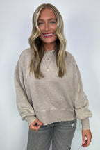 Refined Relaxation Acid Wash Pullover - BACK IN STOCK - Madison and Mallory