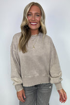 Refined Relaxation Acid Wash Pullover - BACK IN STOCK - Madison and Mallory