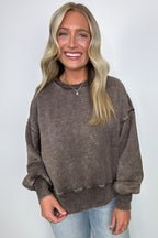 Refined Relaxation Acid Wash Pullover - BACK IN STOCK - Madison and Mallory