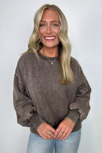 Refined Relaxation Acid Wash Pullover - BACK IN STOCK - Madison and Mallory