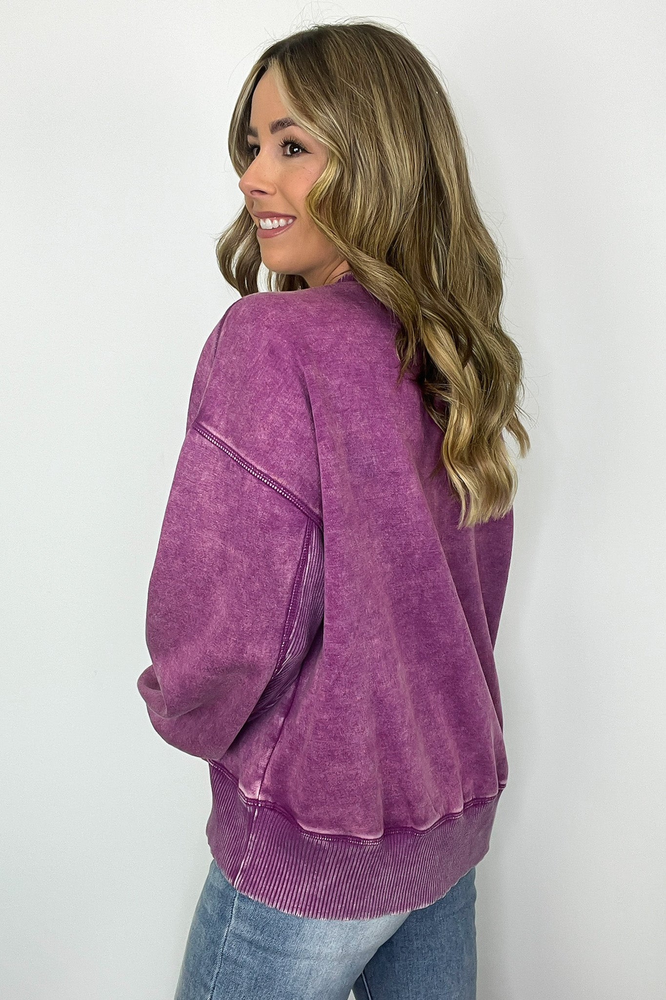  Refined Relaxation Acid Wash Pullover - BACK IN STOCK - Madison and Mallory