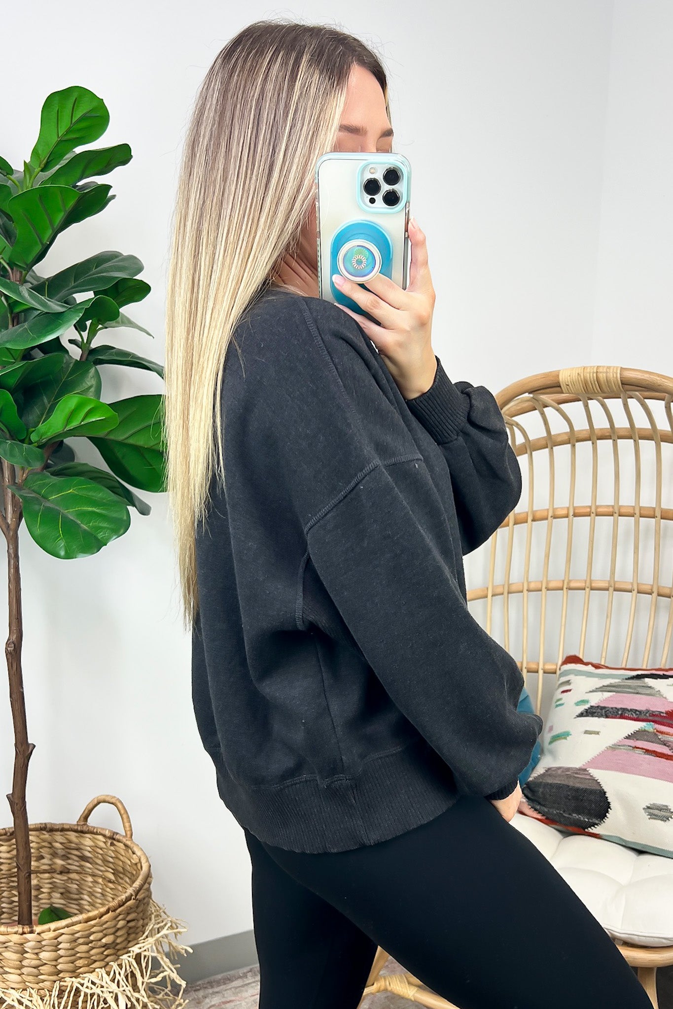 Refined Relaxation Acid Wash Pullover - Madison and Mallory