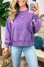 Refined Relaxation Acid Wash Pullover - BACK IN STOCK - Madison and Mallory