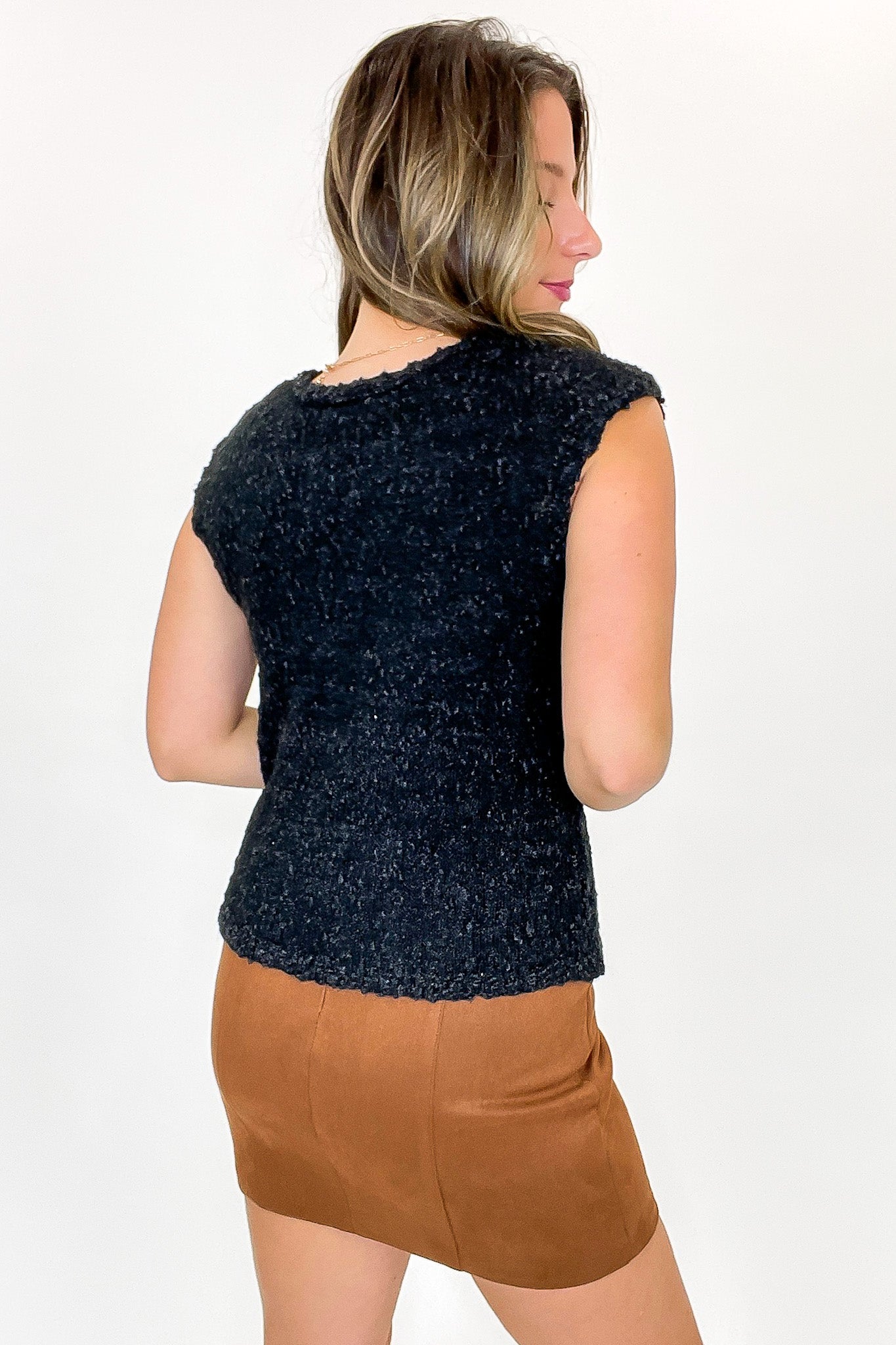 Refined Texture Boucle Knit Top - Madison and Mallory