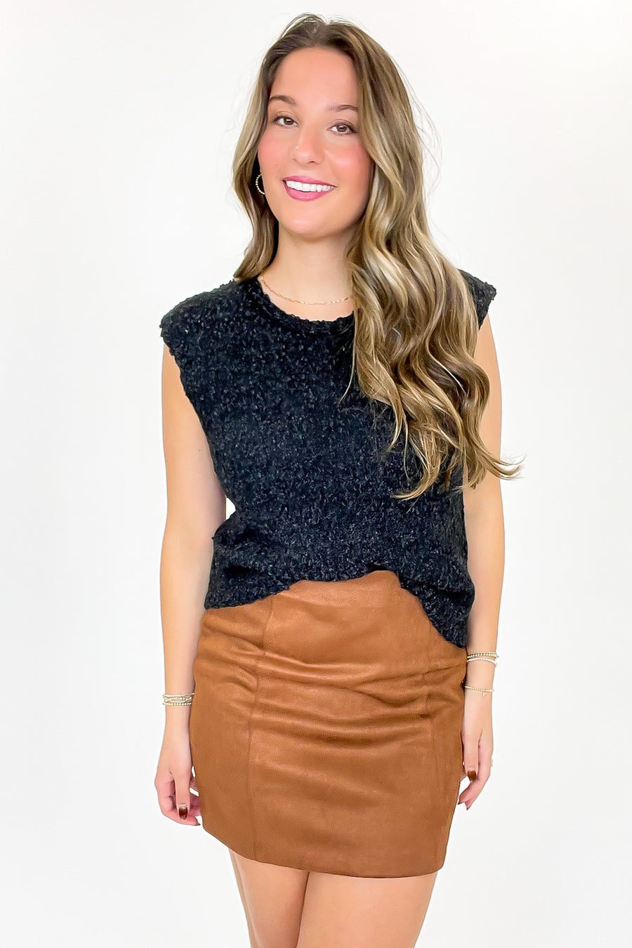 Refined Texture Boucle Knit Top - Madison and Mallory