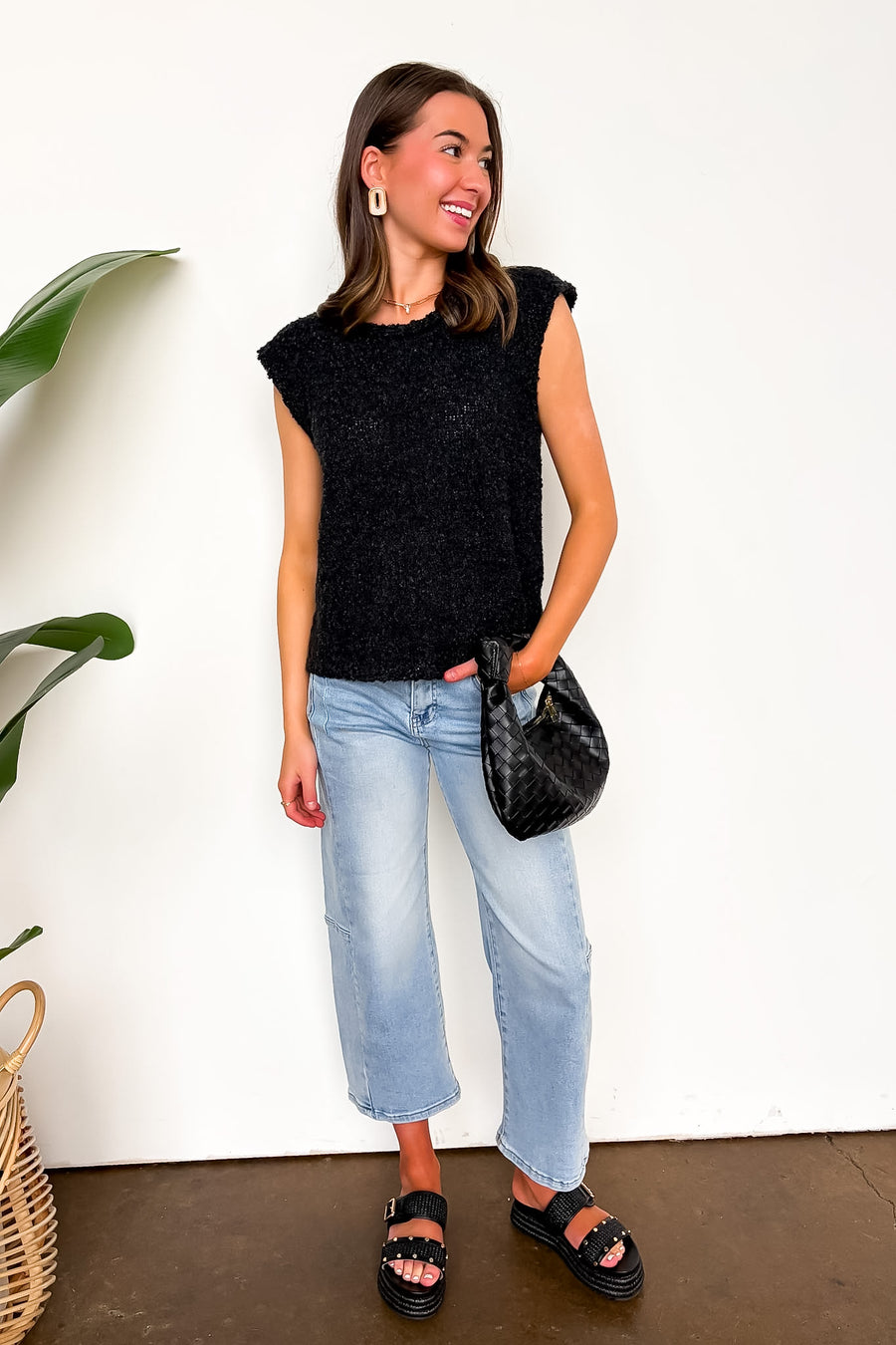 Refined Texture Boucle Knit Top