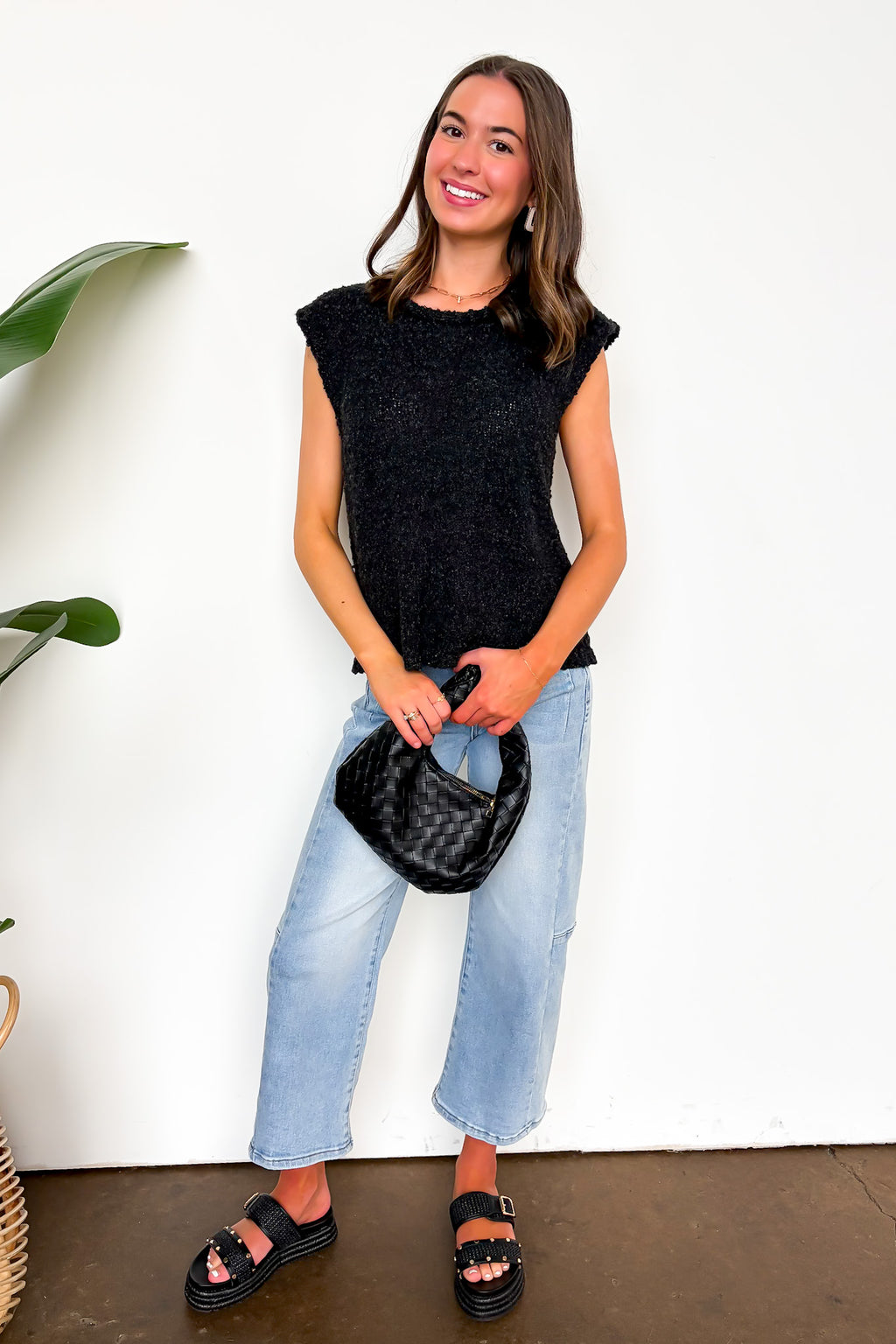 Refined Texture Boucle Knit Top - Madison and Mallory