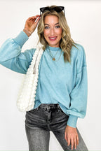 Refined Relaxation Acid Wash Pullover - BACK IN STOCK - Madison and Mallory