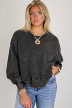 Refined Relaxation Acid Wash Pullover