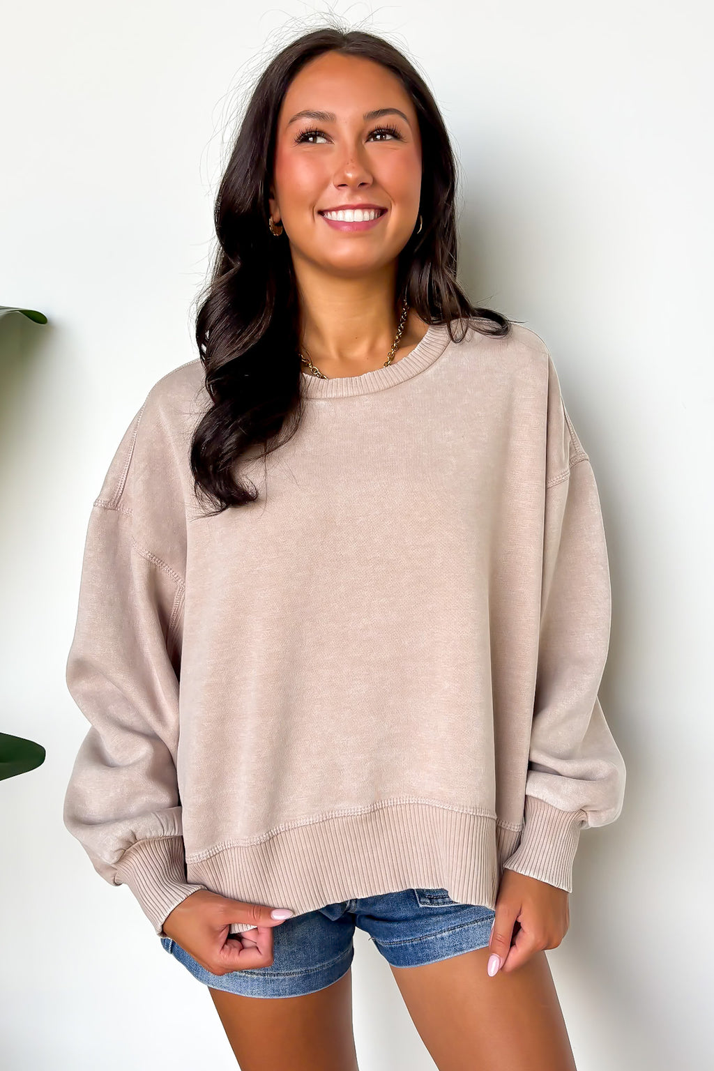 Refined Relaxation Acid Wash Pullover