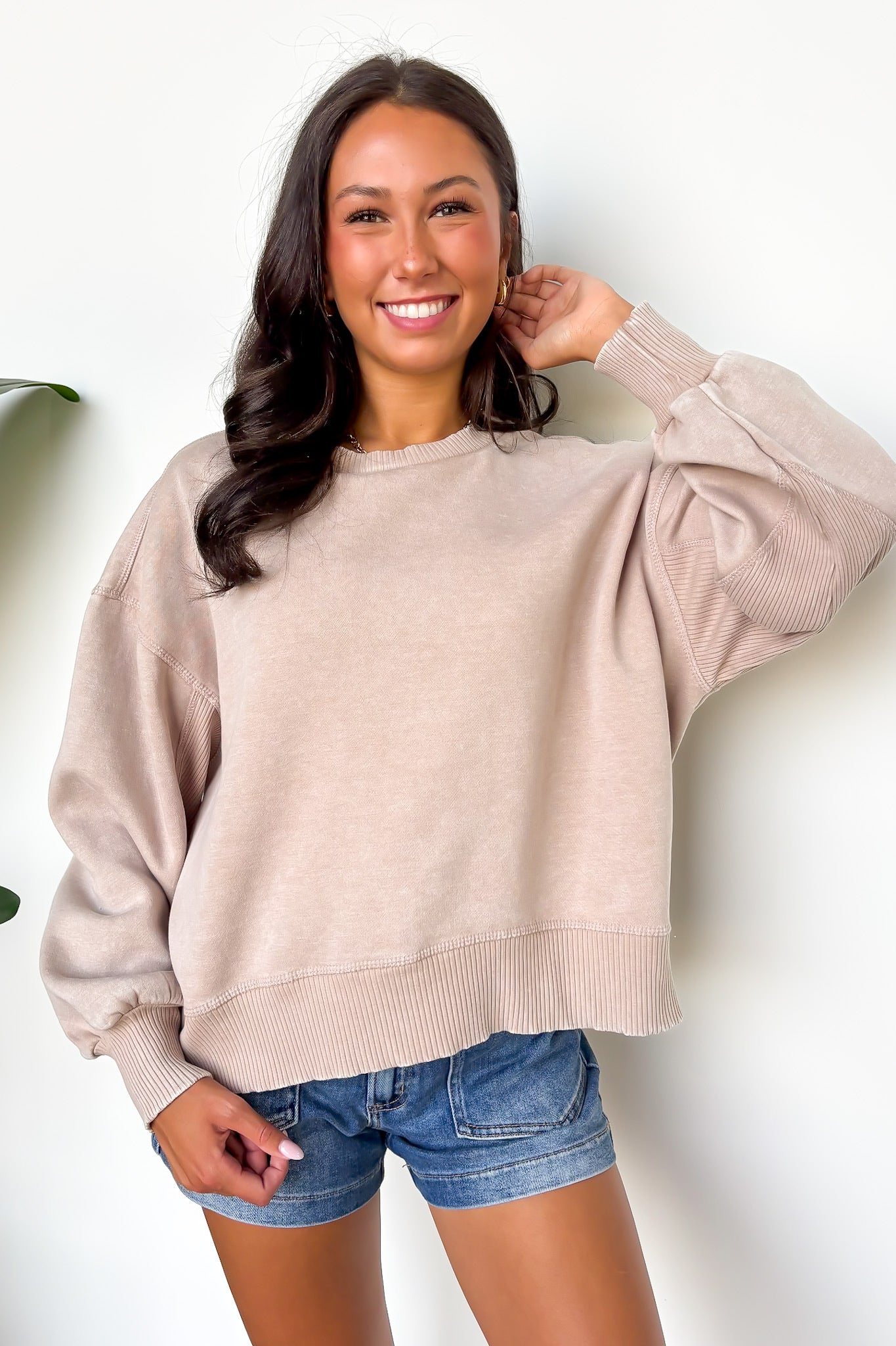 Refined Relaxation Acid Wash Pullover - BACK IN STOCK