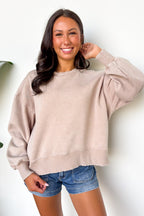 Refined Relaxation Acid Wash Pullover - BACK IN STOCK