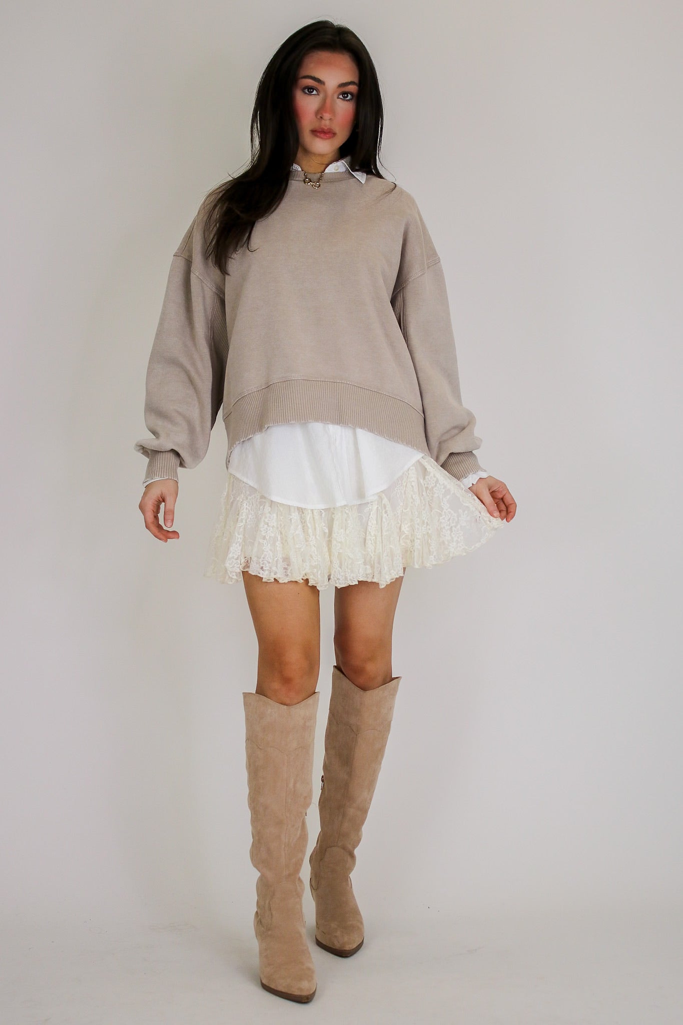 Refined Relaxation Acid Wash Pullover