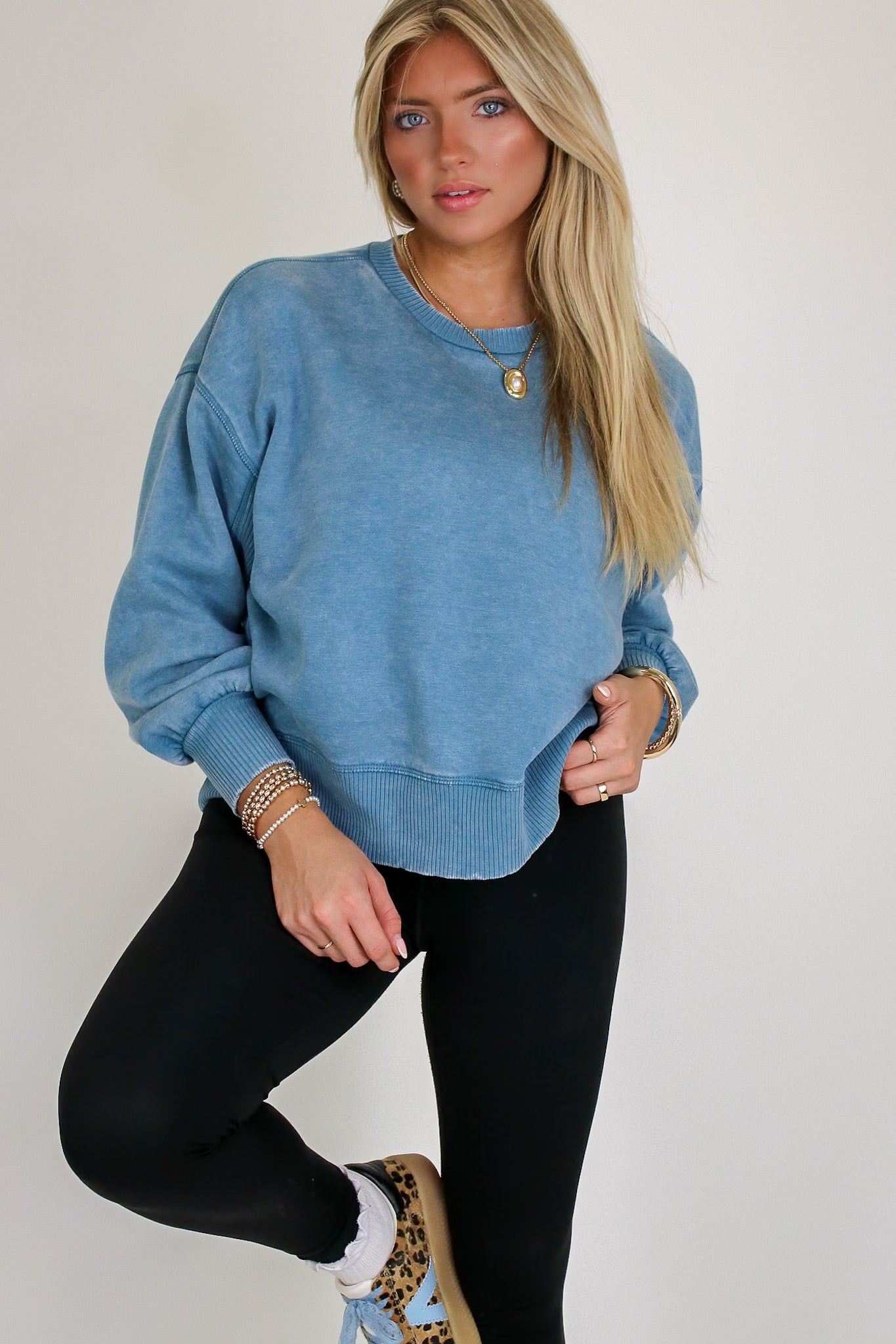 Refined Relaxation Acid Wash Pullover