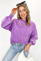 Refined Relaxation Acid Wash Pullover - BACK IN STOCK - Madison and Mallory