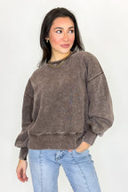 Refined Relaxation Acid Wash Pullover