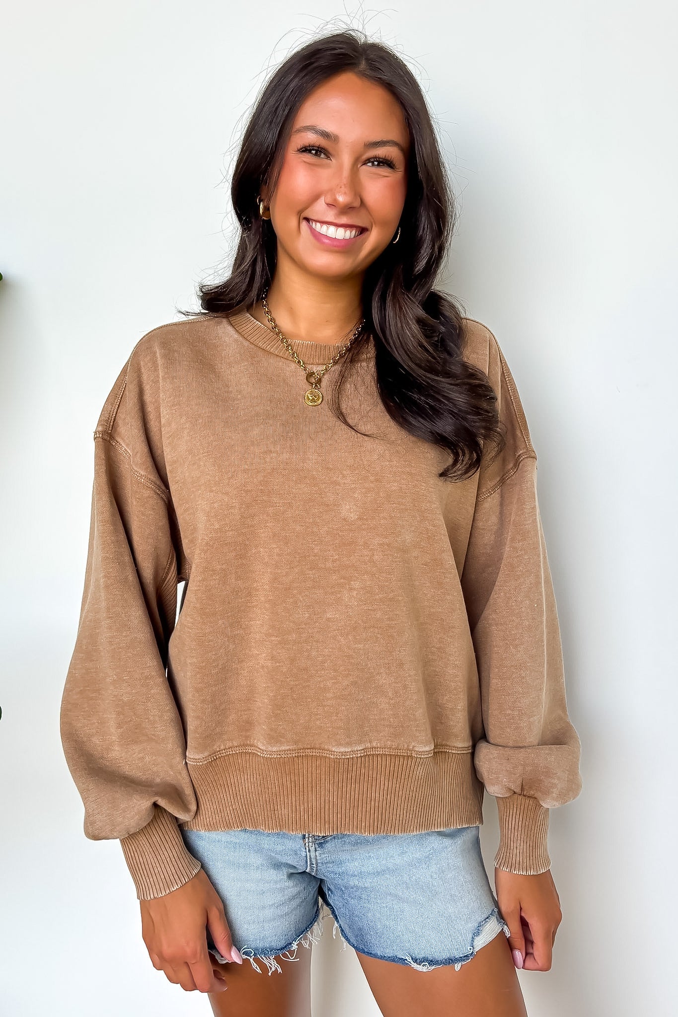 Refined Relaxation Acid Wash Pullover - BACK IN STOCK