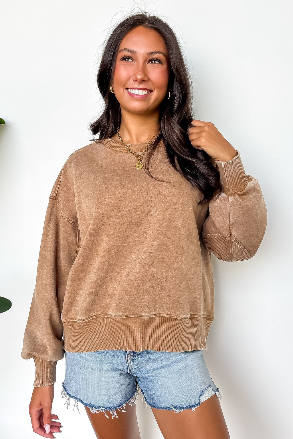 Refined Relaxation Acid Wash Pullover