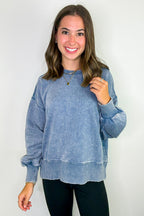 Refined Relaxation Acid Wash Pullover - BACK IN STOCK