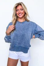 Refined Relaxation Acid Wash Pullover