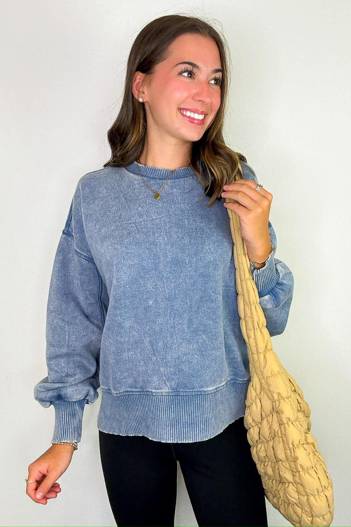 Refined Relaxation Acid Wash Pullover - BACK IN STOCK - Madison and Mallory