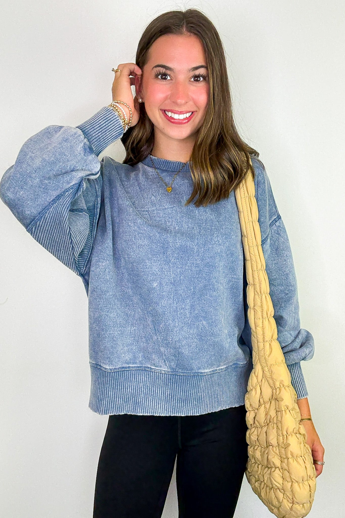 Refined Relaxation Acid Wash Pullover - BACK IN STOCK - Madison and Mallory